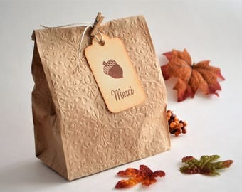 Étiquettes Cadeaux Automnales, Merci, Tag Gland, L'Action de Grâce, Étiquettes Cadeaux Gland, Automne