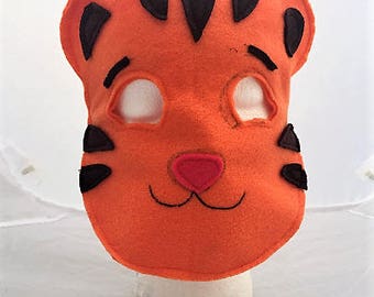 Daniel tiger mask - tiger mask - felt mask - tigger mask - sher khan mask - daniel tiger costume - Daniel birthday