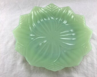 Fire King Jadeite Trillium/Lotus/Leaf Plate