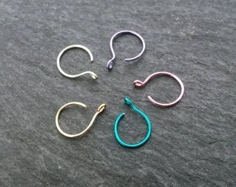Faux Nose Ring - Nose Ring - Lip Ring - Faux Piercing - No Piercing Nose Cuff - Fake Nose Ring