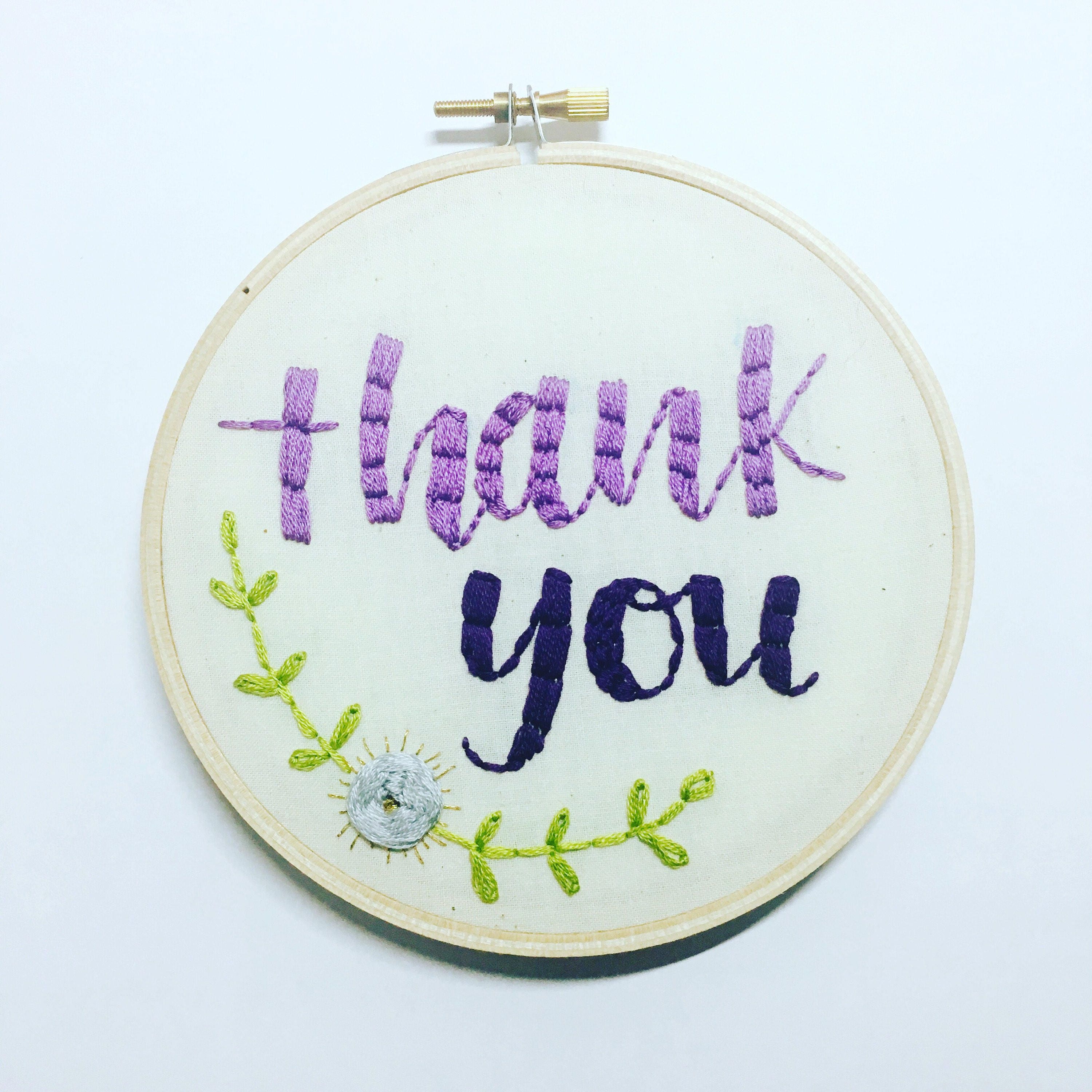 Thank you modern embroidery hoop art Thank you modern embroidery hoop art