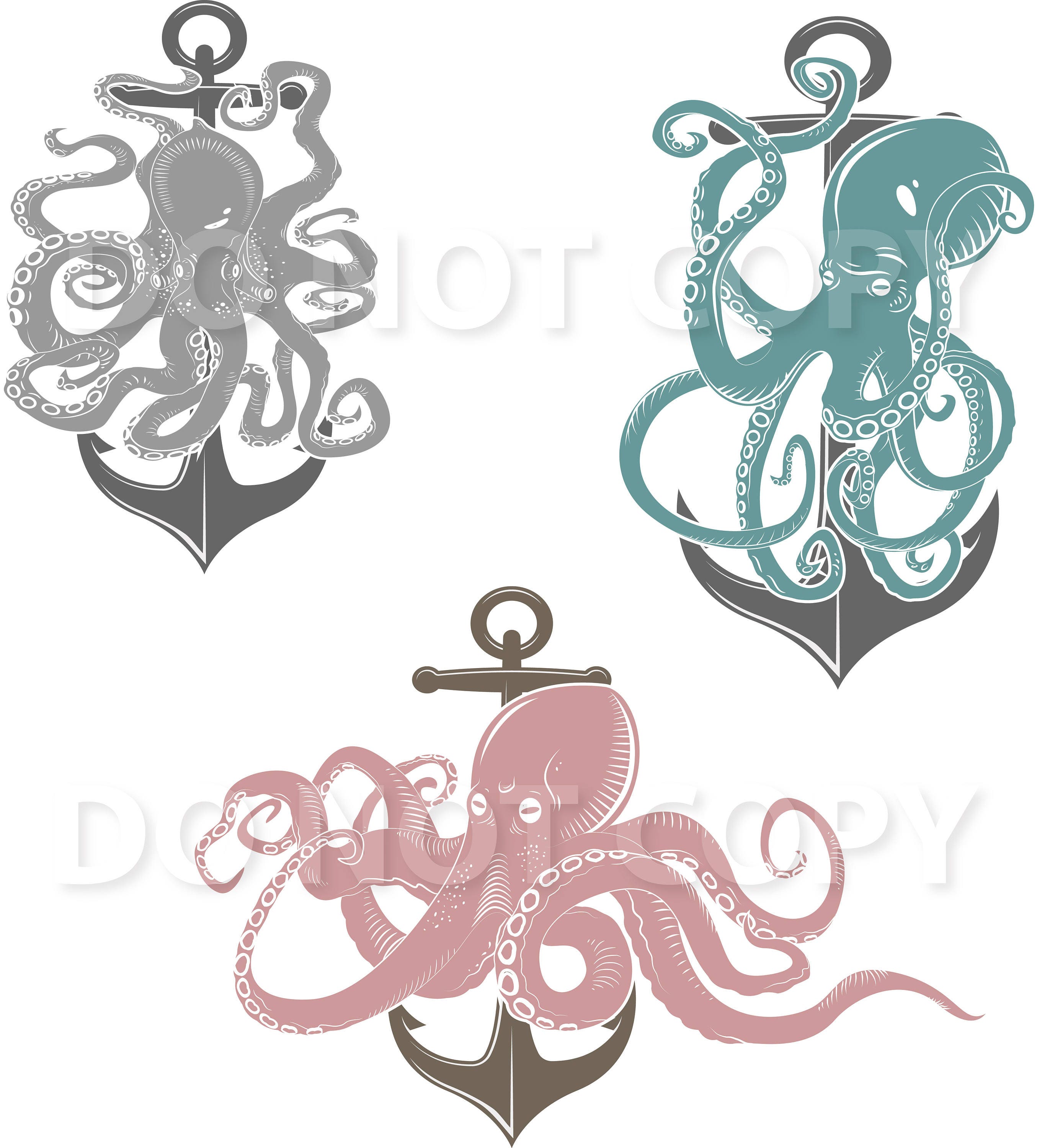Download SVG DXF hipster squid octopus steampunk Digital Download ...