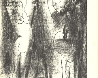 Pablo Picasso-Le Peintre et son modele (Lg)-1964 Mourlot Lithograph