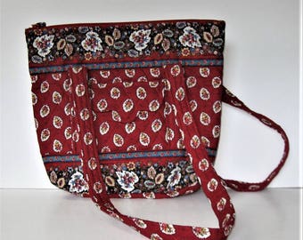 vera bradley red quilted purse