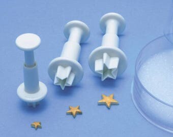 PME Star Plunger Set of 3- Mini star cutters-Fondant Cutters