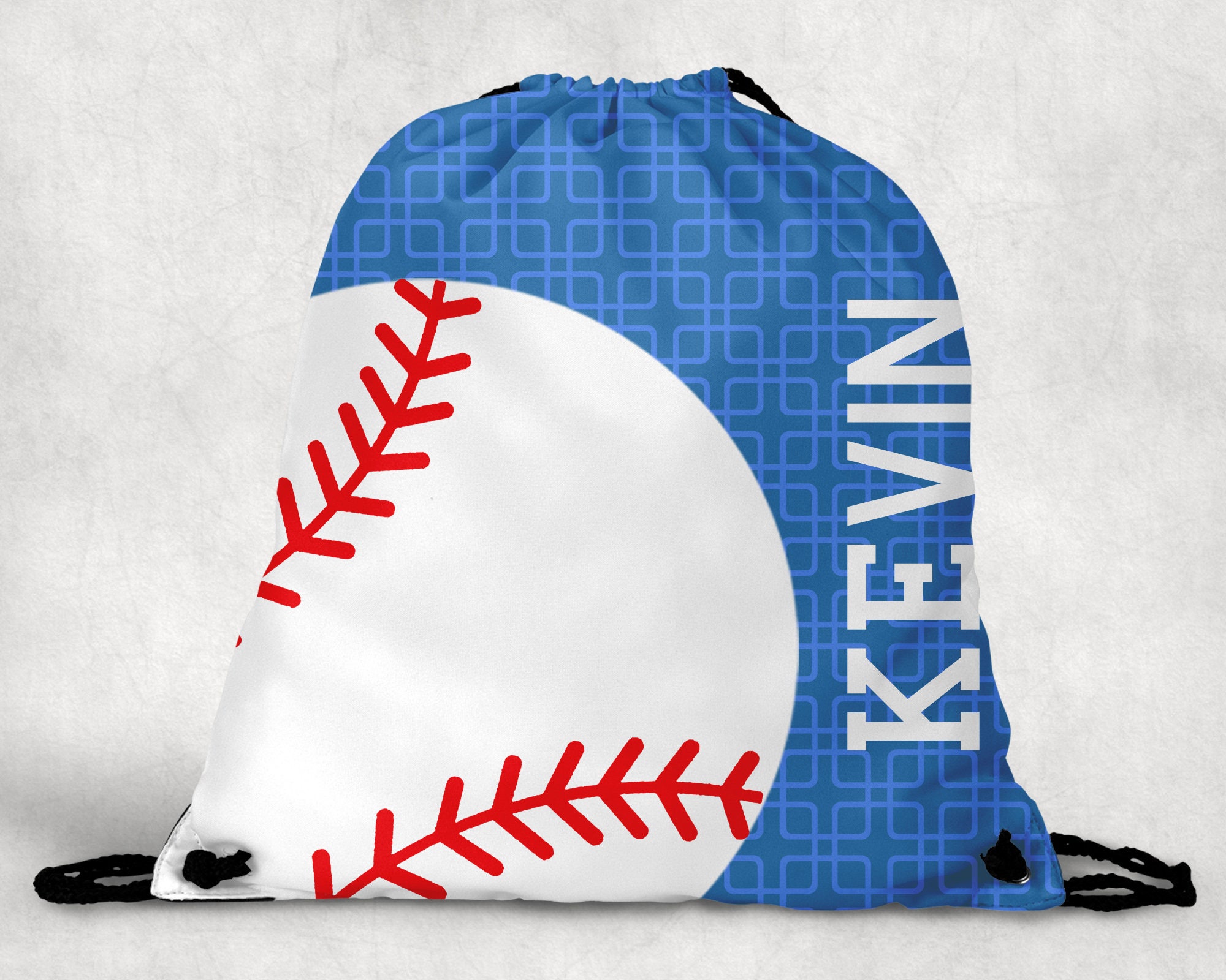 Personalized Drawstring Backpack Baseball Backpack