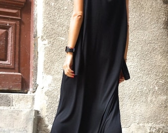 SALE NEW Collection AW 2015 Black Viscose Jumpsuit / Extravagant Loose Jumpsuit both long sleeves and sleeveless by Aakasha A19316