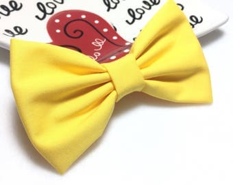 Yellow Hair Bow For Toddlers, Yellow Hair Bow, Hair Bow For Toddlers, Yellow Hair Clip, Toddlers Bow, Yellow Bow, Large Hair Bow, Hair Bows