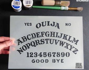 Halloween Decor, OUIJA BOARD STENCIL, Art Craft and Decorating Stencil, Painting, Various sizes, Reusable Mylar Stencils