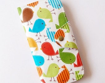 SALE 20% Long Passport Wallet, Boarding Pass Holder, Womens Wallet - Little Birds