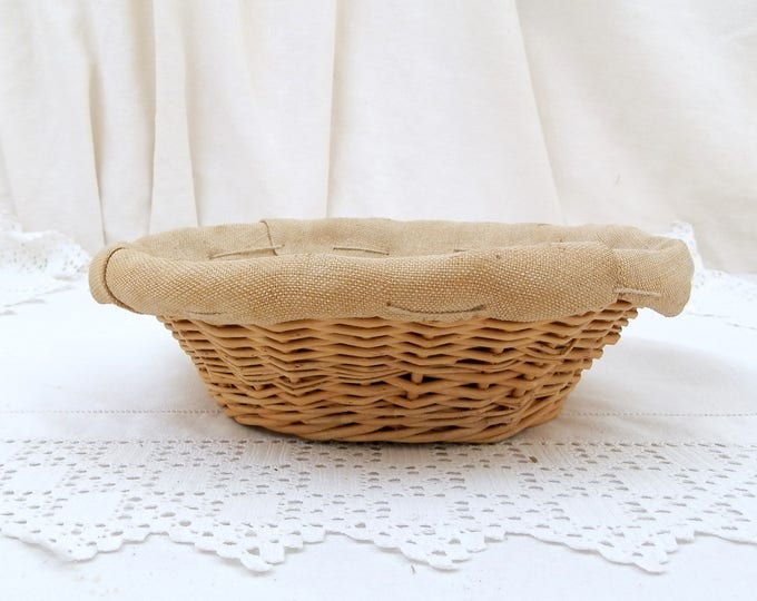 1 Antique French Boulangerie Wicker Bread Rising Basket / Bread Proofing Basket with Grain Sack Lining, Dough Rising Bowl, French Decor 1 Antique French Boulangerie Wicker Bread Rising Basket / Bread Proofing Basket with Grain Sack Lining, Dough Rising Bowl, French Decor