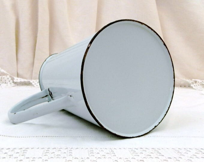 Vintage Mint Green Enamel French Pitcher, Enamelware Pale Green Jug, Rustic Rural Country Cottage Decor, Farmhouse Kitchen from France, Vintage Mint Green Enamel French Pitcher, Enamelware Pale Green Jug, Rustic Rural Country Cottage Decor, Farmhouse Kitchen from France,