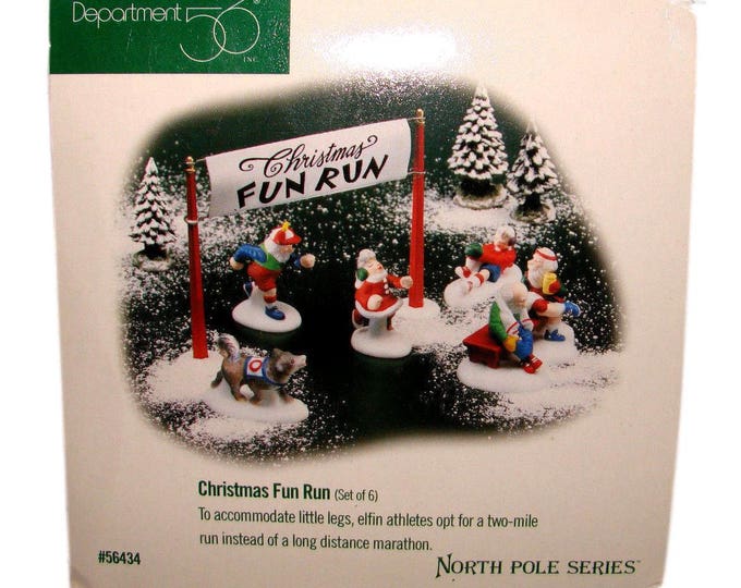 Department 56 North Pole Series Christmas Fun Run, Dept 56 Accessories 56434, Village Figurine Accessories, Christmas Gift