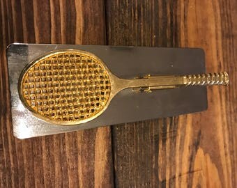 Fun tennis, badminton racket paper clip, clip board.