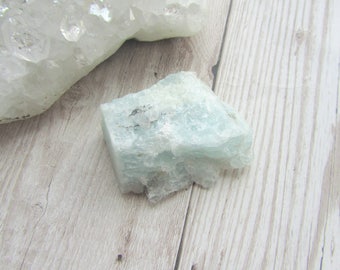 Natural Aquamarine Raw Crystal Specimen Rough Gemstone Blue
