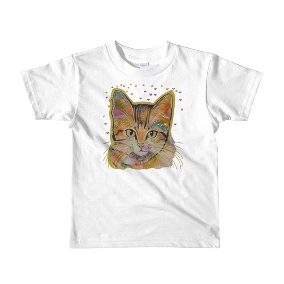Kids cat tshirt Toddler cat tshirt 2T cat tshirt 4T