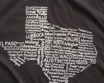 SALE!!!! Texas City T-Shirt - Texas Shirt - Home State Shirt - Lone Star State - Texas Pride - Gift Idea - Unisex T-Shirt