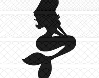 Mermaid SVG, PNG, and STUDIO3 Cut Files for Silhouette Cameo/Portrait and Cricut Explore DIY Craft Cutters