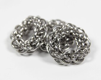 JPL5 Doughnut, Chainmaille Toy, Fidget Toy, Stainless Steel, JPL Donut, Chainmail Toy, Maille Toy, Fidget Item, Desk Toy, Paper Weight