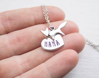 Mama Fox Necklace - Silver Mama Fox Jewelry Gift for Mom Necklace Gift for Christmas Gift Necklace for mom
