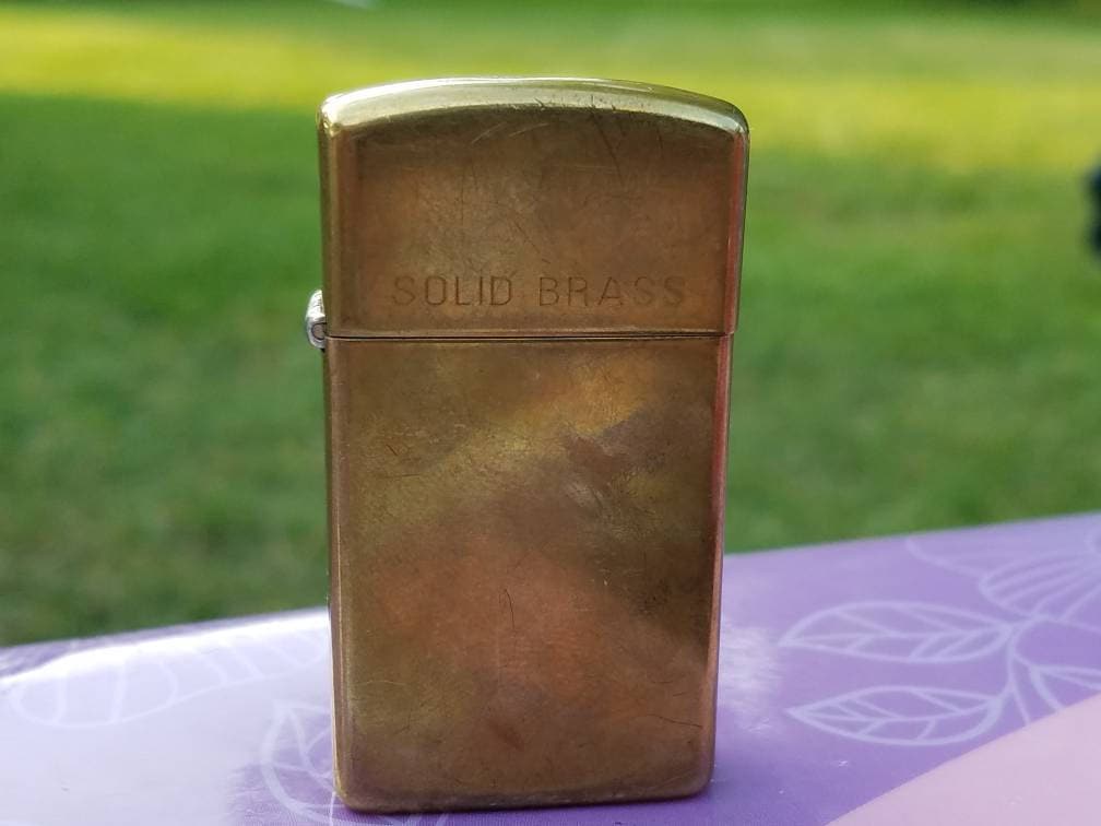 Free Shipping Zippo Solid Brass Lighter