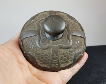 Antique Cast Iron Metal Paperweight Victorian 1800's Original