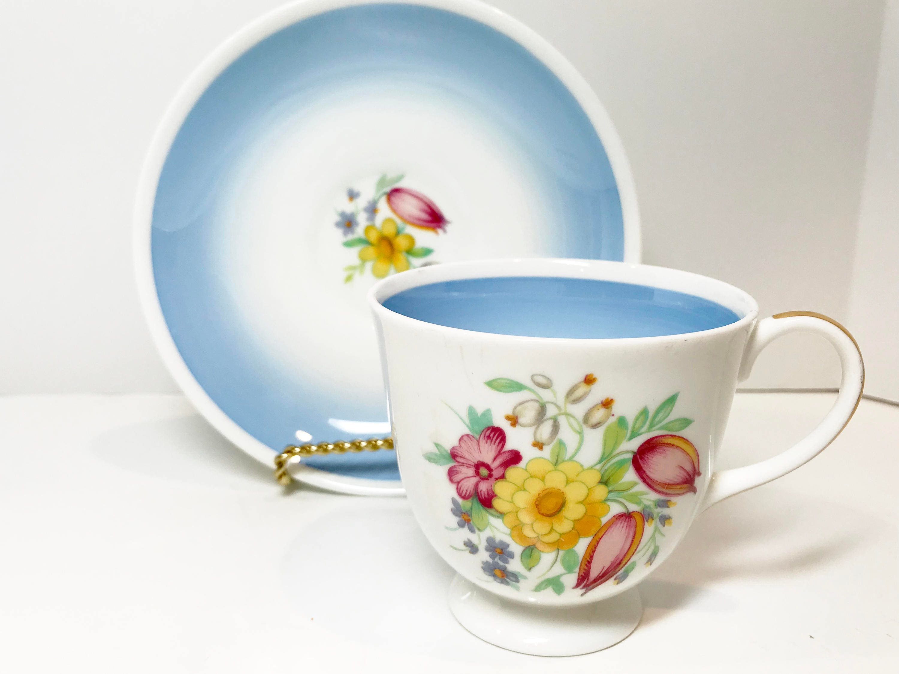 Susie Cooper Tea Cups, English Bone China Cups, Antique Teacups