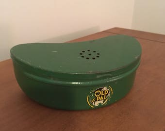 Vintage Old Pal Fishing Belt Clip Bait Box