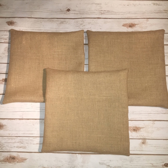 3 Blank Burlap pillow covers / burlap pillow covers / HTV