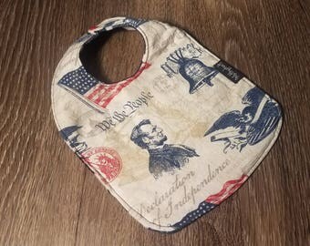 Regular Bib - Cute Bib - reversible bib - snap on bib - handmade bib - baby bib - toddler bib - infant bib - feeding bib - traditional bib
