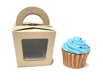 Kraft Cupcake Boxes Mini Cupcake Box Mini Cupcake Boxes Cupcake Wedding Individual Cupcake Mini Cupcake Holder Single Cupcake 25 Included