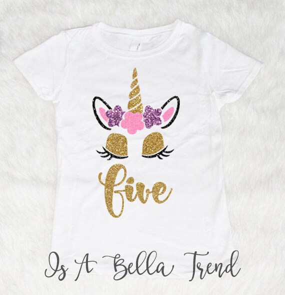 unicorn 5 birthday shirt