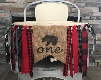 Lumberjack First Birthday, Lumberjack Highchair Banner, Lumberjack Party, Lumberjack Burlap Banner, Lumberjack Theme, Deer Head Banner