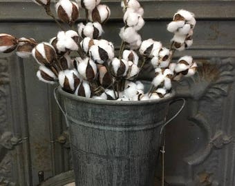 20" Cotton Boll Stem Farmhouse Decor, Cotton Stem, Farmhouse Decor