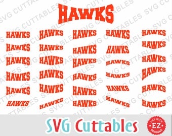 Hawks EZ Layouts, svg, eps, dxf, Set of 30, Digital Cut File for cutting machines