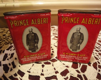 Prince Albert Tins/Vintage Tobacco Tins/Vintage Prince Albert Cigarette Tobacco Tins/Vintage Prince Albert Tins/Tins/Smoking/Cigarettes