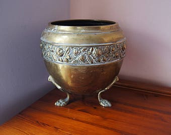 Vintage Brass Planter.