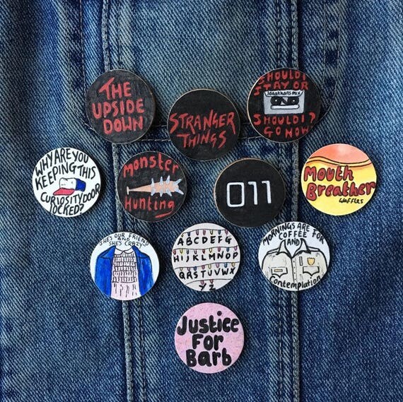 Stranger Things Badge Pin Set