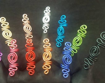 Colorful Colors Dreadlock Jewelry, Hair Jewelry, Dreadlock Coils, Dreadlock Beads, Dread, Wire Loc Jewelry, Braid Beads