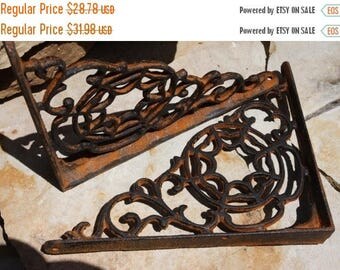 10% OFF 2 pieces), husband gift, do it yourself shelving, fast and free shipping, cobweb, shelf brackets,rustic,9 1/4" rustic shelf bracket