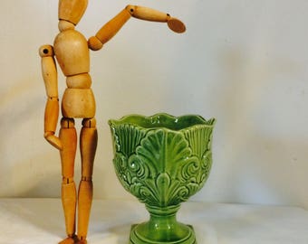 Vintage ceramic planter| planter| green planter| ornament planter|