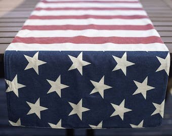 Red, White and Blue Table Runner, Star and Stripes Table runner, American Flag Runner, 4th of July, Independence Day, Juy 4th table runner