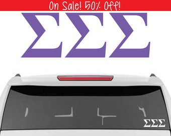 50% OFF! Sigma Sigma Sigma Decal | Tri Sigma Decal | Sorority Car Decal, Sorority Vinyl Decal, Sorority Laptop Decal, Sorority Decal
