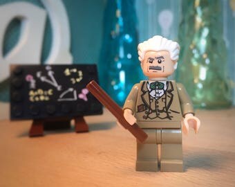 Einstein Lego® Keychain Set Science Education Lecturer Teacher Minifigure Art Gift Keyring