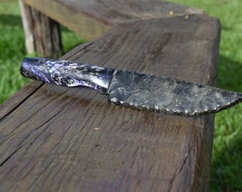 rainbow obsidian knife