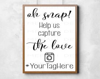 Instagram Wedding Sign, Instagram Sign, Wedding Hashtag Sign Printable, Social Media Wedding Sign, Wedding Printables, Wedding Signs