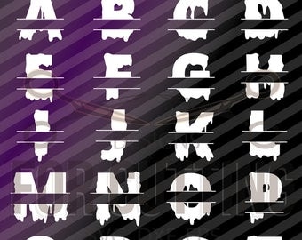 Split HALLOWEEN Letters, Alphabet Halloween, Studio3, pdf, png, Svg, Dxf, Eps, Ai, Jpg, cutting, Digital Files, Instant Download. 0715