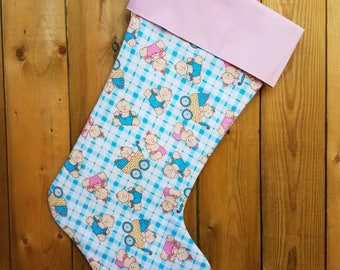 Baby Infant Quilted Christmas Stocking