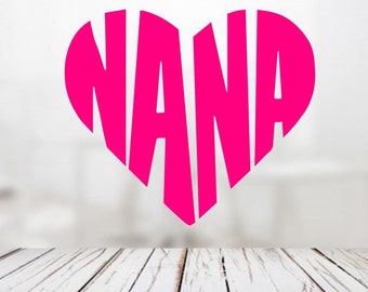 Download Nana Heart Vinyl Decal