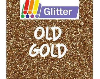 Old Gold Siser Glitter 20" x 12" sheet Heat Transfer Vinyl - Iron On - HTV - Old Gold